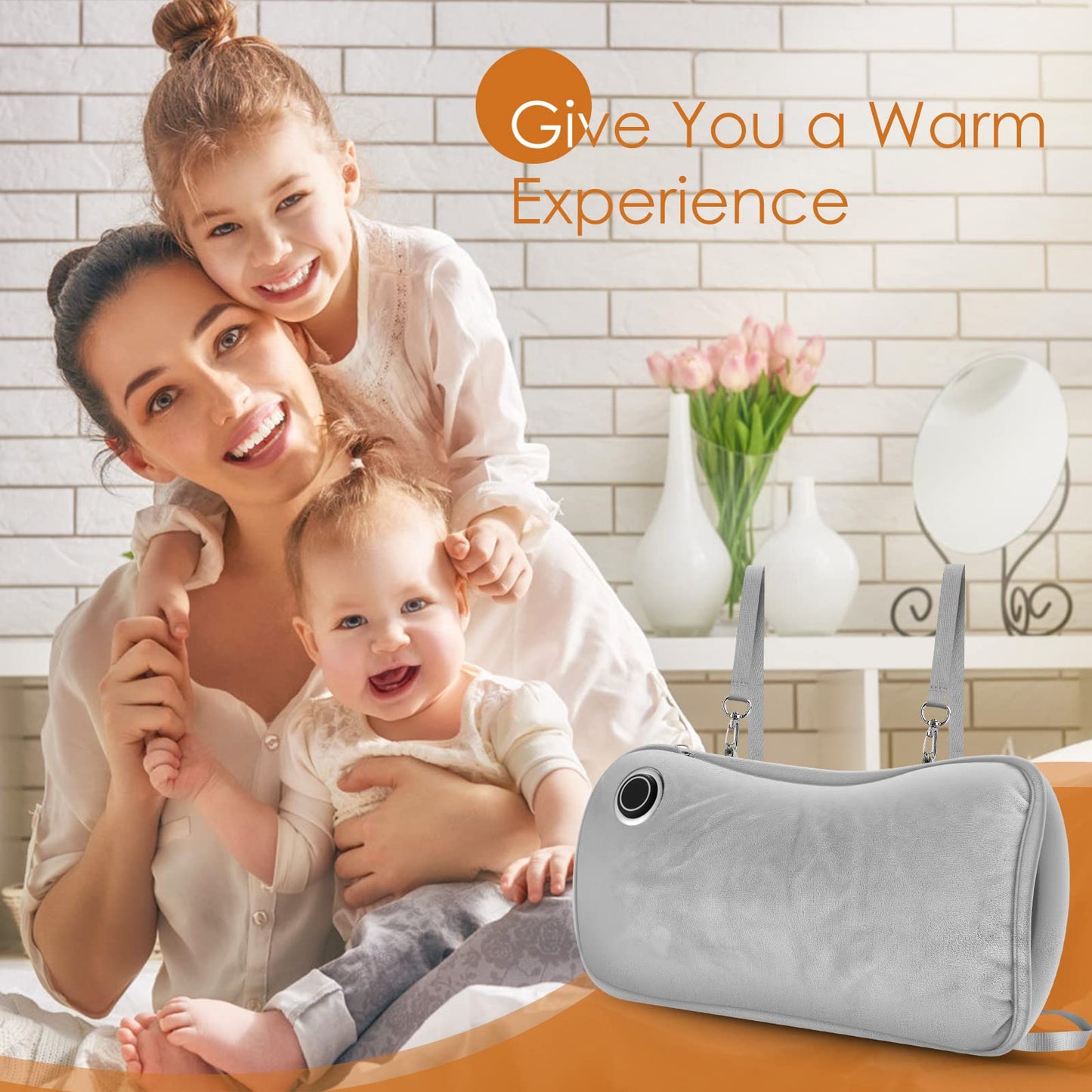 Heated gloves with soft plush lining and 3 heat settings, Electric for women, Camping Includes 10000mAh power bank.