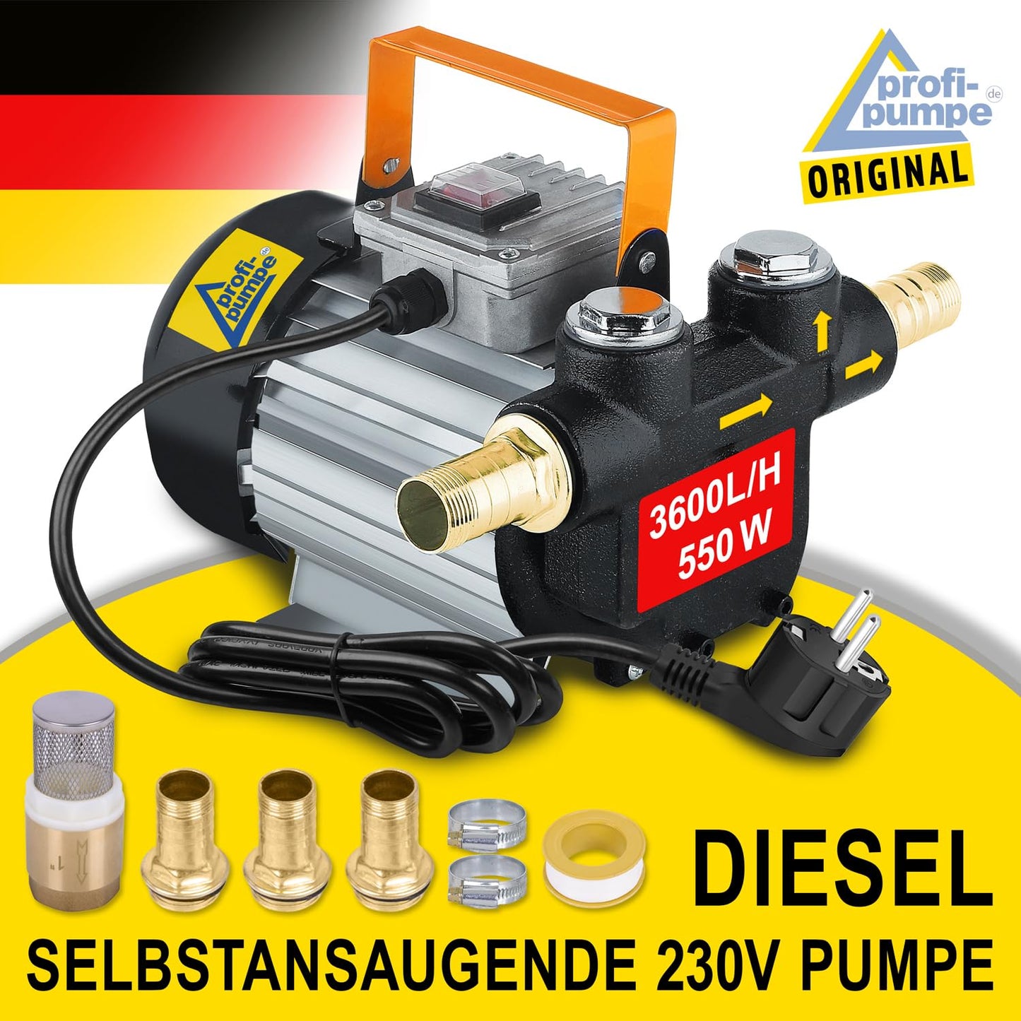 AMUR DIESEL PUMP HEATING OIL PUMP OIL PUMP Biodiesel SELF-PRIMING Diesel Set Standard-4 ELECTRIC 230V DIESEL PUMP Powerful Motor (Pump Standard-4)