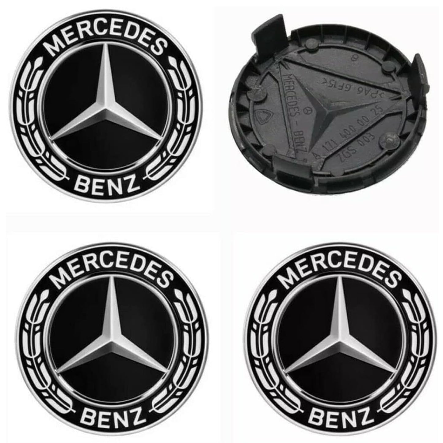 4 pieces Hub caps for Mercedes Benz 75mm - wheel caps rim caps hub caps wheel caps hub covers hub covers hub caps wheel hub covers.