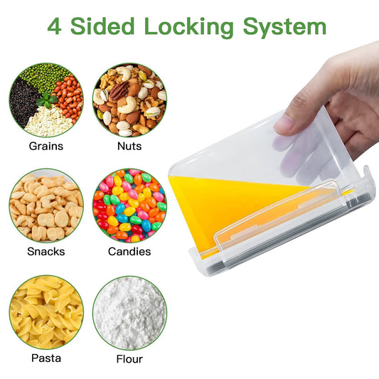 9 x 0.8 L storage box for kitchen, airtight, food safe plastic with lid for storing cereals, pasta, flour, pet food.