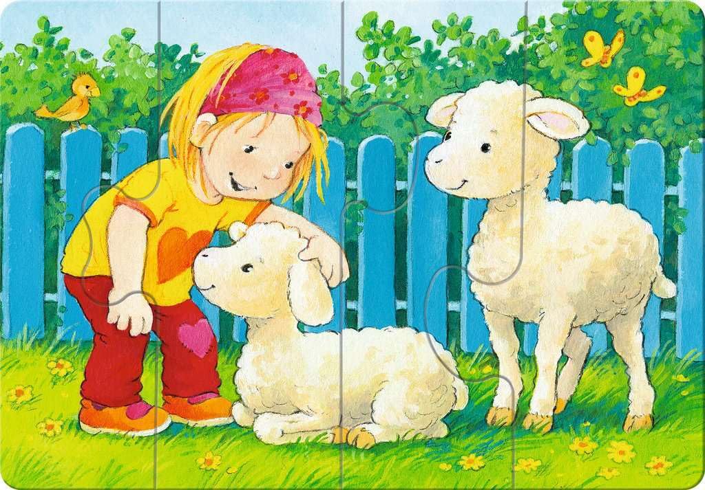 Ravensburger ministeps 4169 My Very First Puzzle: Petting Zoo - 4 first puzzles with 2-5 pieces, toy for 18 months +