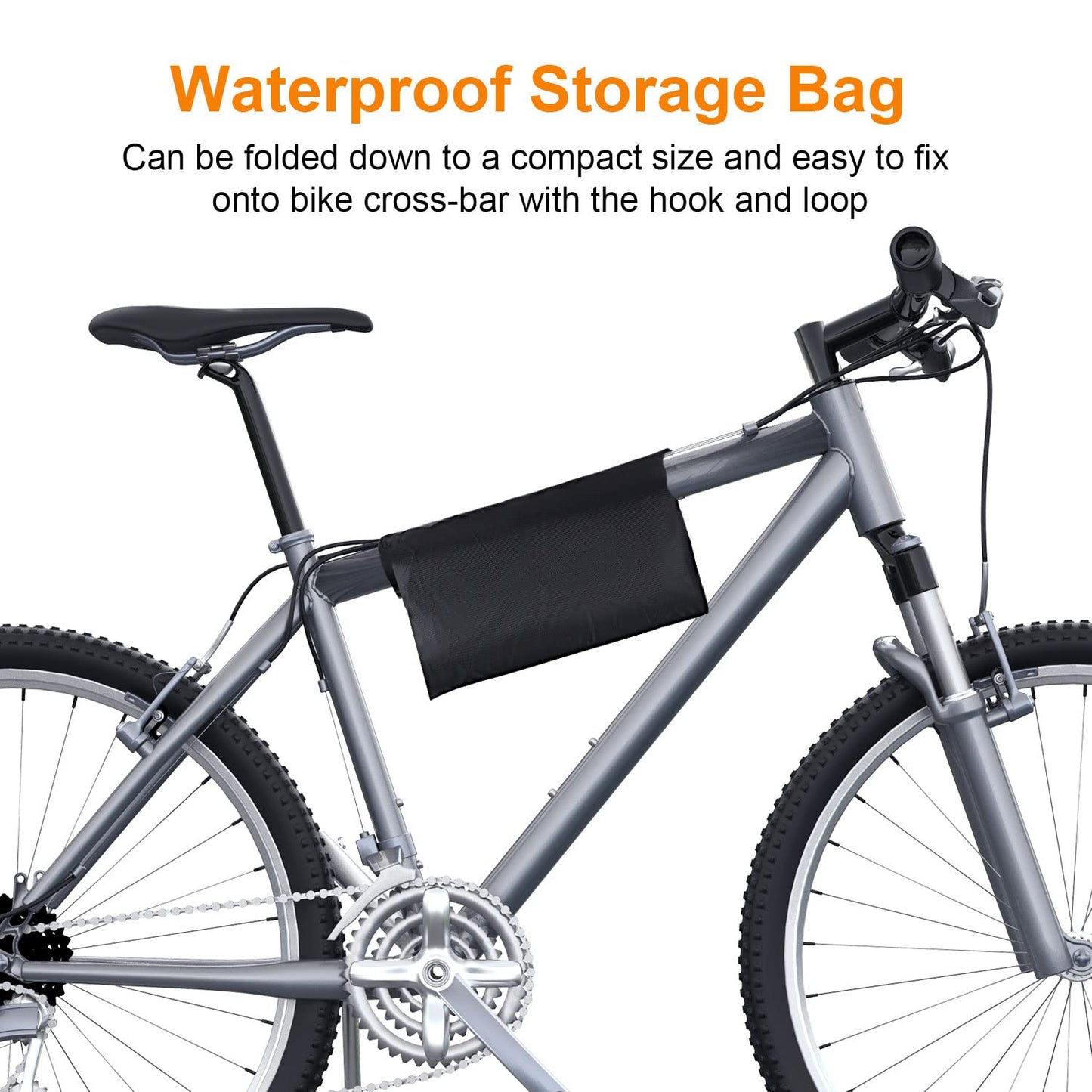 Faireach Bike Cover Waterproof, 210D Premium Fabric Bicycle Cover, Bike Garage Protection from Dust Rain Snow UV, Protective Cover with Lock Holes & Bag for all Bike Types