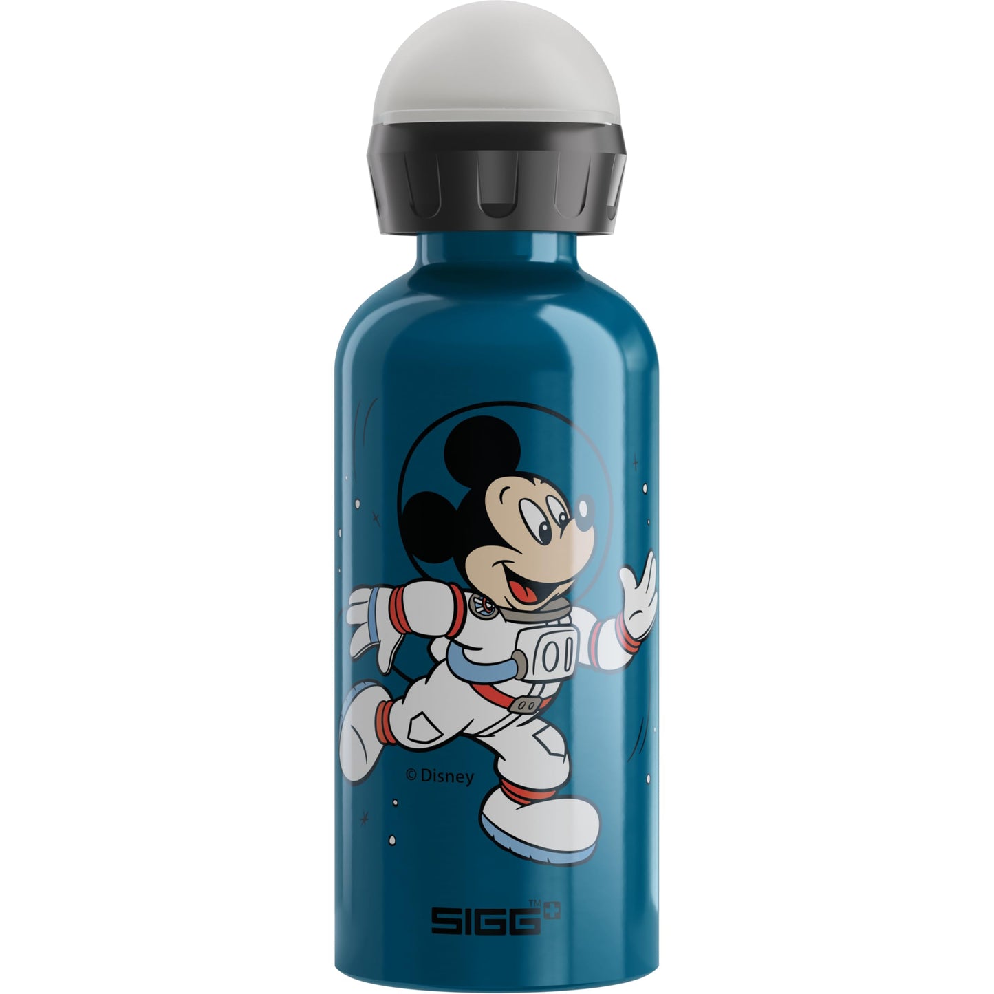 SIGG - Aluminum drinking bottle for kids - KBT Disney Mickey Mouse Astronaut - Leak-proof & shatterproof - Lightweight - BPA-free - Climate-neutral certified - Sports & school - Blue - 0.4L