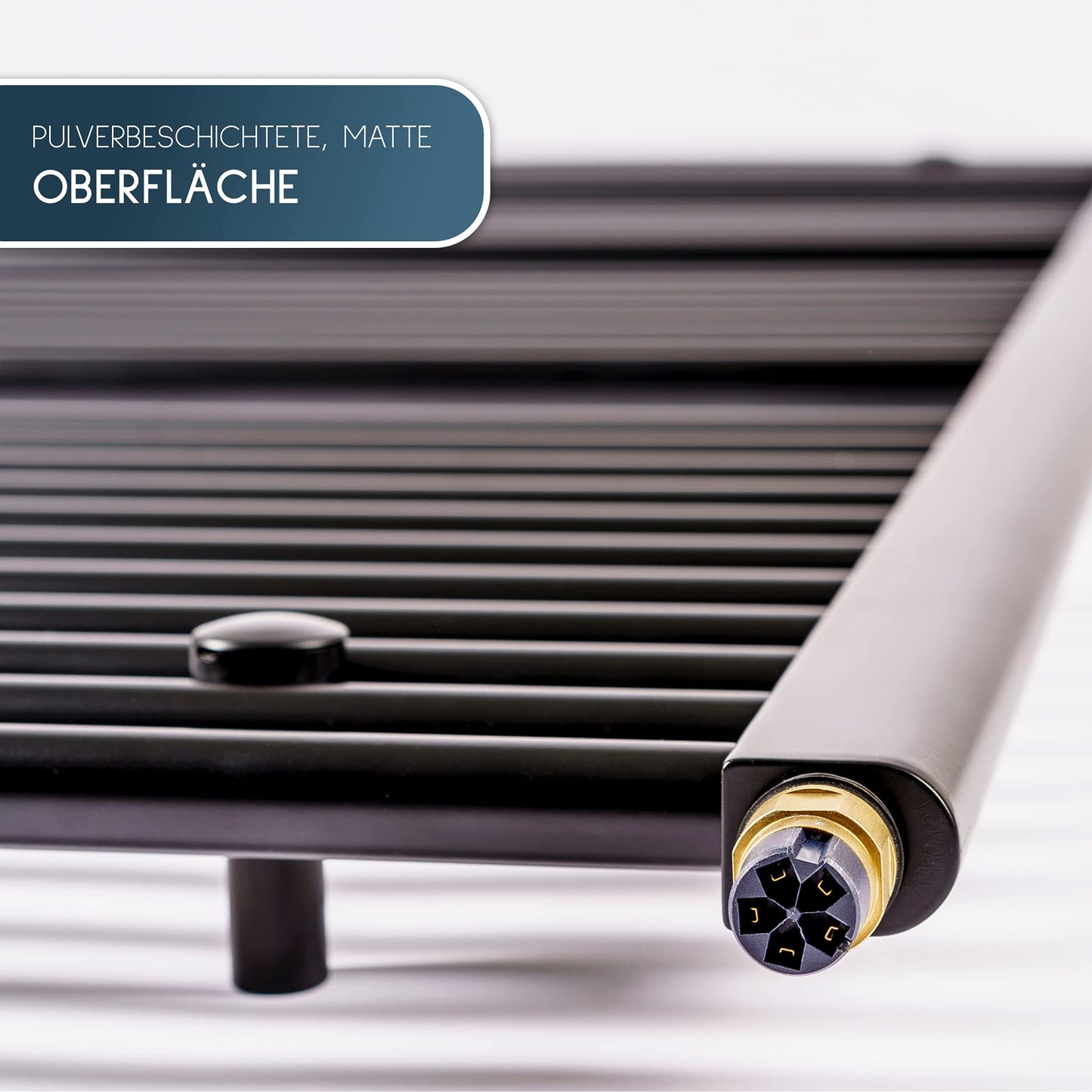 anapont electric towel radiator 1475hx600b - black - with timer function - towel heater - electric bathroom heater - bathroom towel heater - Made in Germany