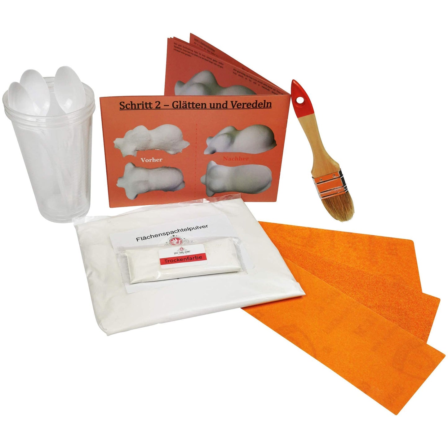 XXL baby bump casting kit | 24m plaster bandages with professional finishing materials | Belly cast with detailed instructions | 3D gift for pregnant women, the perfect belly casting set