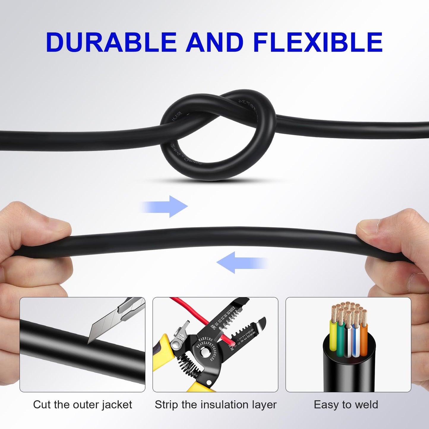AOHEWEI 13-core cable for trailer 10m tow rope 13-core trailer cable in black for caravan truck industry