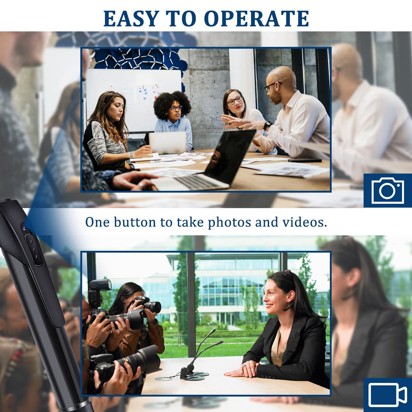 sakalaka Hidden Camera Pen Camera Portable Surveillance Camera 1080P HD Mini Camera Pen Small Spy Camera Pen for Home Office Meetings Recording (Includes 32GB SD Card)
