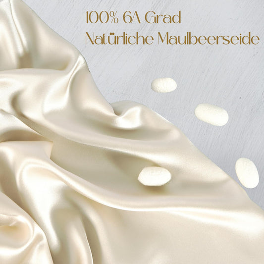 ZIMASILK 100% silk pillowcase for hair and skin. Double-sided 19 Momme Pure Mulberry Silk Pillow cover with zipper, 1 piece. (40x80 cm, Beige)