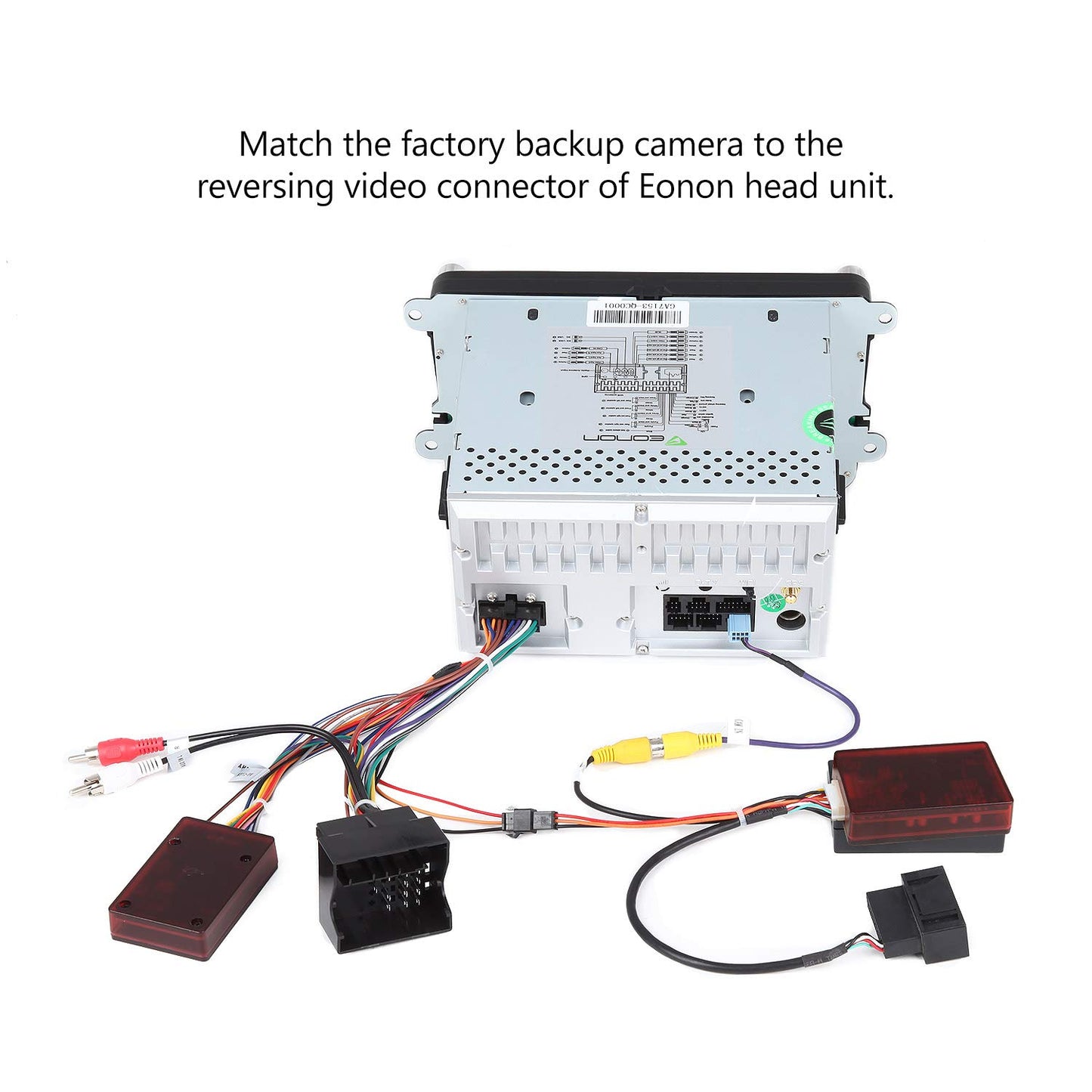 A0580 for VW Reverse Camera Decoder Box for Eonon GA9453 GA9453B Q53Pro R53 (Car radio for VW SEAT Skoda)