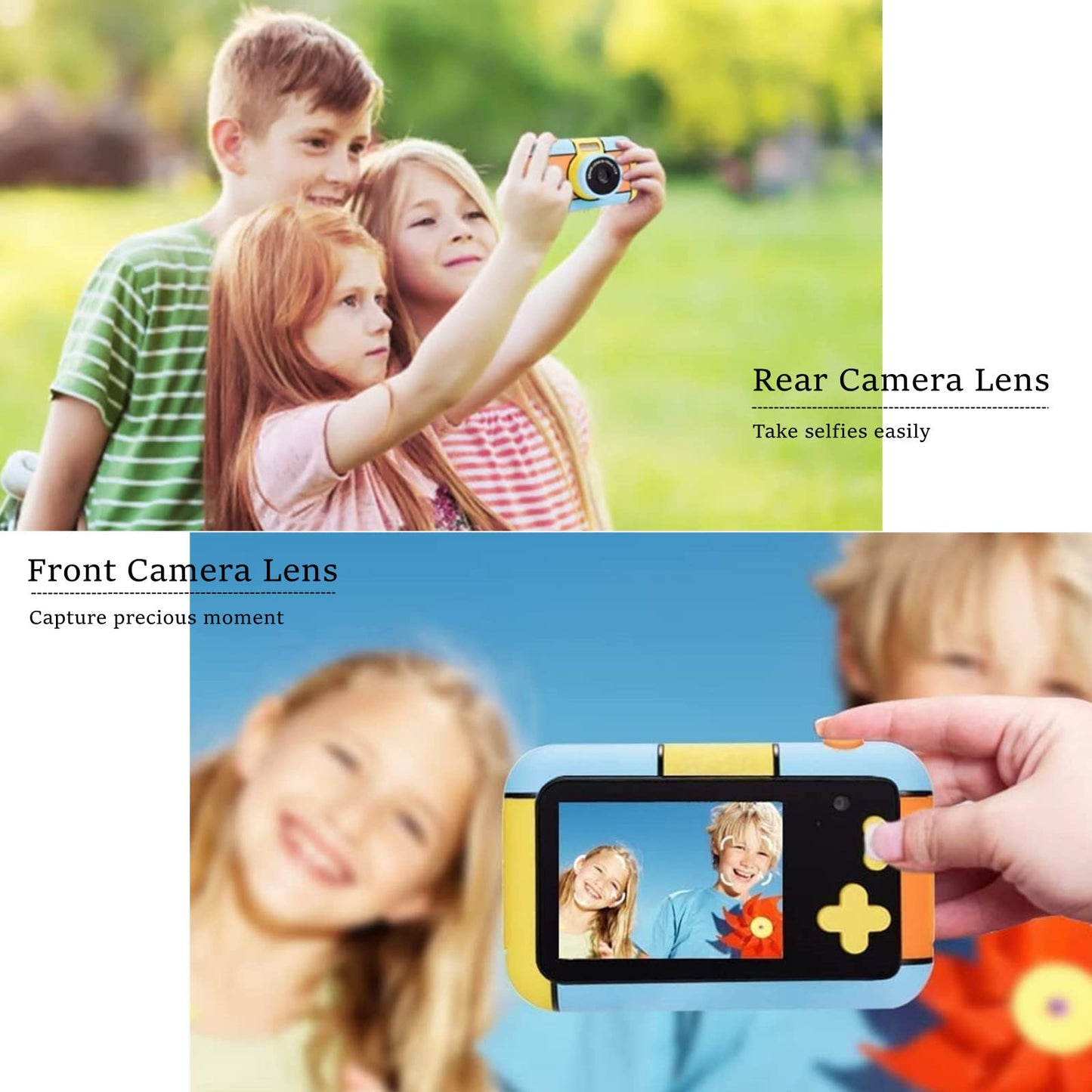 YunLone ToyZoom, 24MP, digital camera, 1080P HD camcorder, dual lens, selfie mode, comes with 32GB SD card, 2.4 inch screen, great birthday gift.