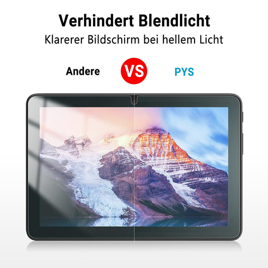 PYS Anti Blue Light Screen Protector for Fire HD 10/10 Kids Tablet. Anti-glare, scratch resistant, blue light blocking to protect eyes. 2 pieces only for 11th Generation 2021.
