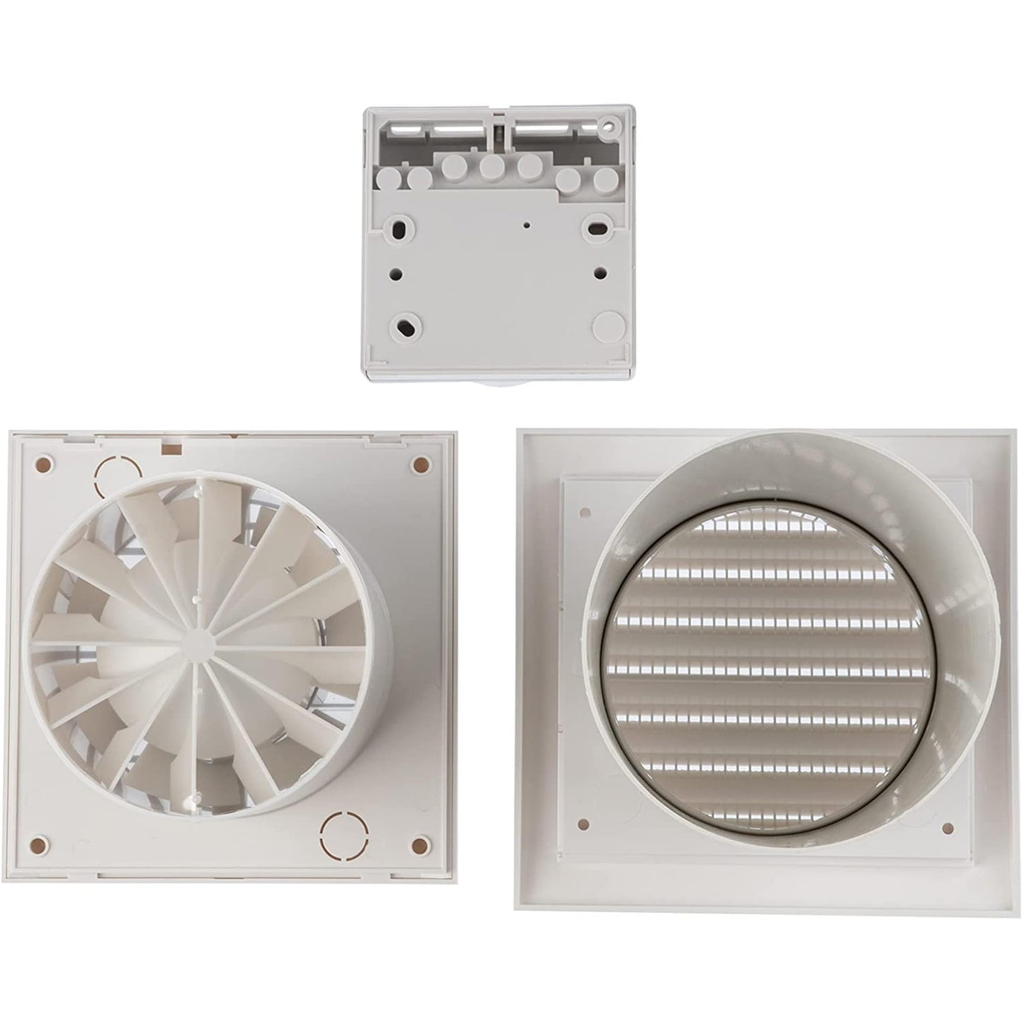 LIRAST Ø 100mm Heat Distributor with Thermostat - White Fan - Ventilator Heat Exchanger
