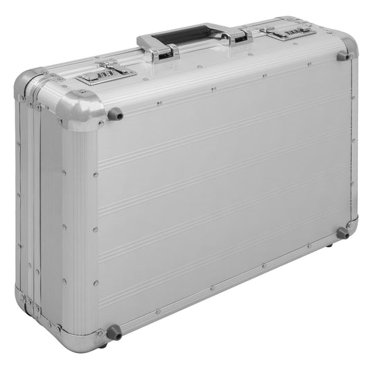 anndora Aluminum Briefcase Attaché Case Silver - Combination lock lockable