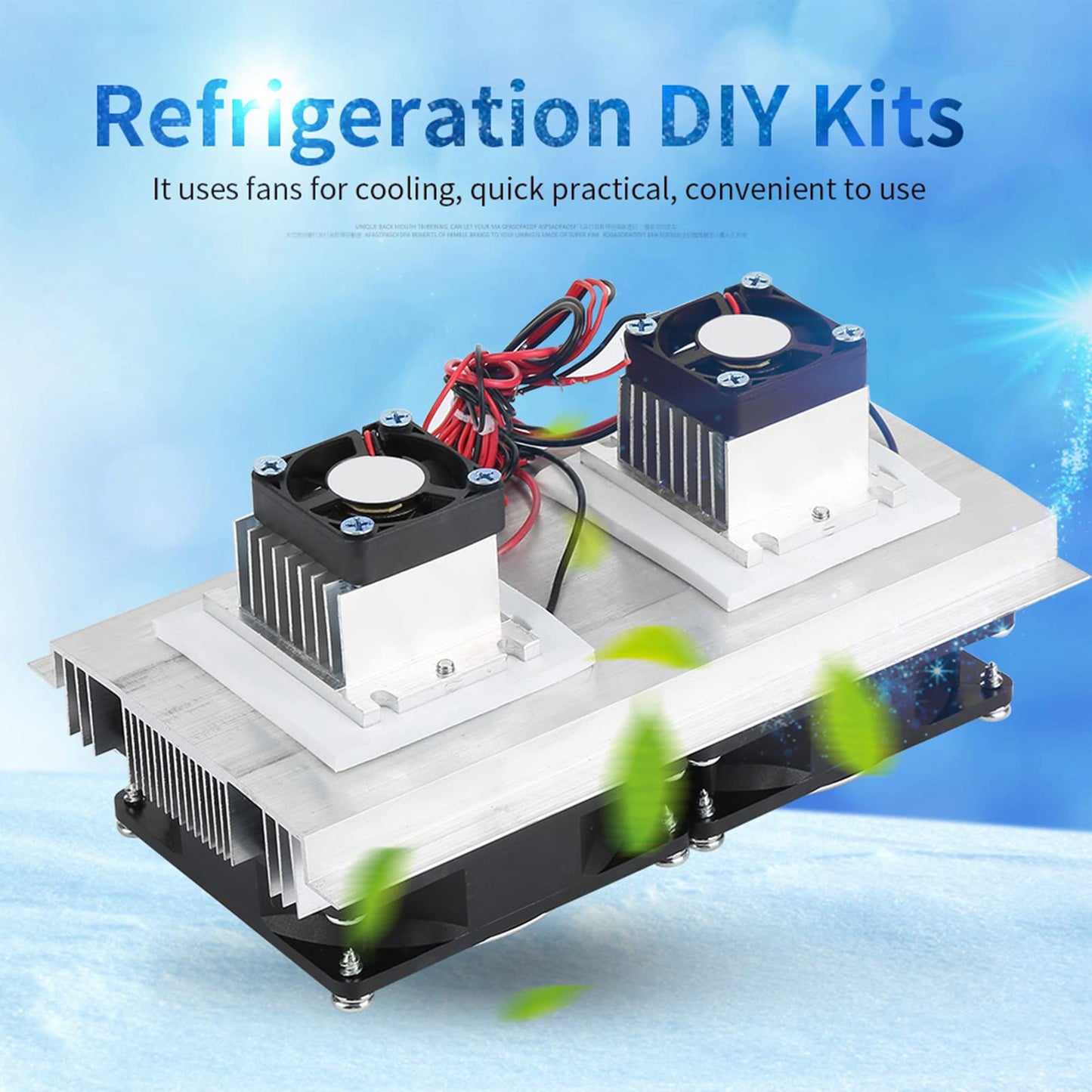 12V 12A thermoelectric Peltier cooling system semiconductor cooler DIY kit mini air conditioning refrigerator.