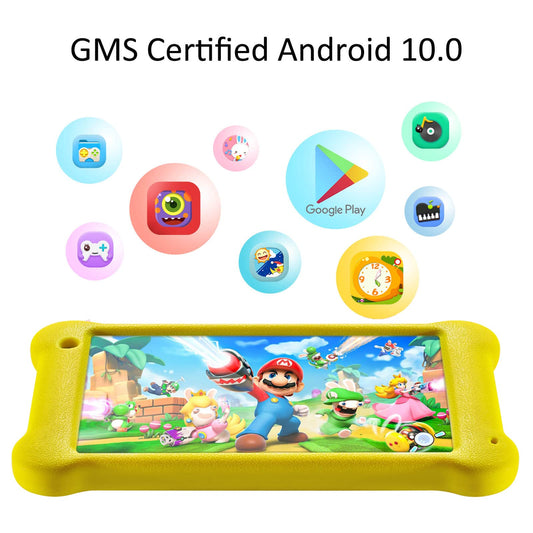 Wainyok Kids Tablet, 2GB RAM+ 32GB ROM, Quad Core, Parental Control, 7 inch Eye Protection IPS FHD Display Toddler Android 11 Tablets with Kid-Proof Case.