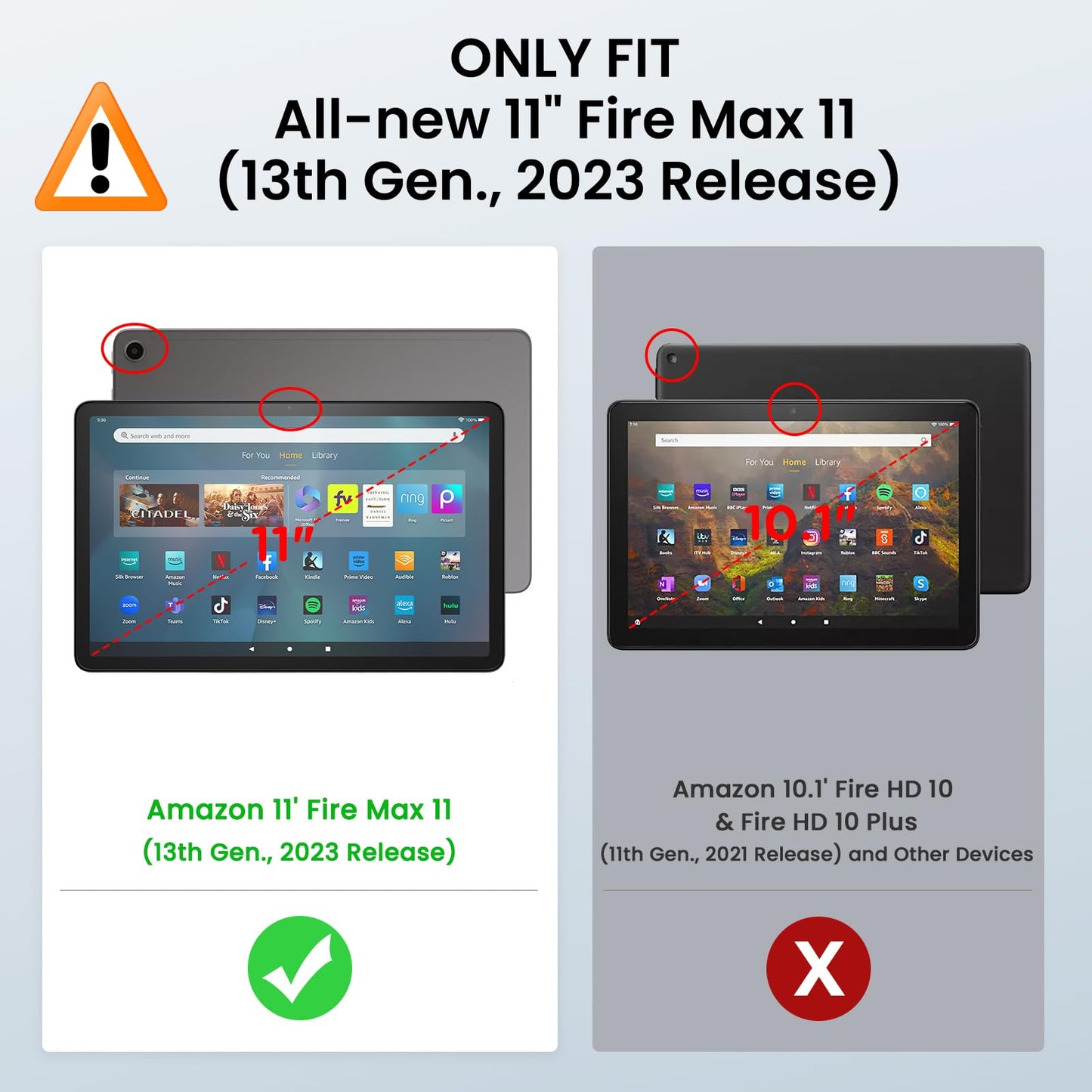 MoKo case for Amazon Fire Max 11 Tablet (13th generation, 2023) 11", Thin Lightweight PU Leather Tablet Case for Kindle Fire 11 Tablet Translucent PC Back with Auto Sleep/Wake, Black