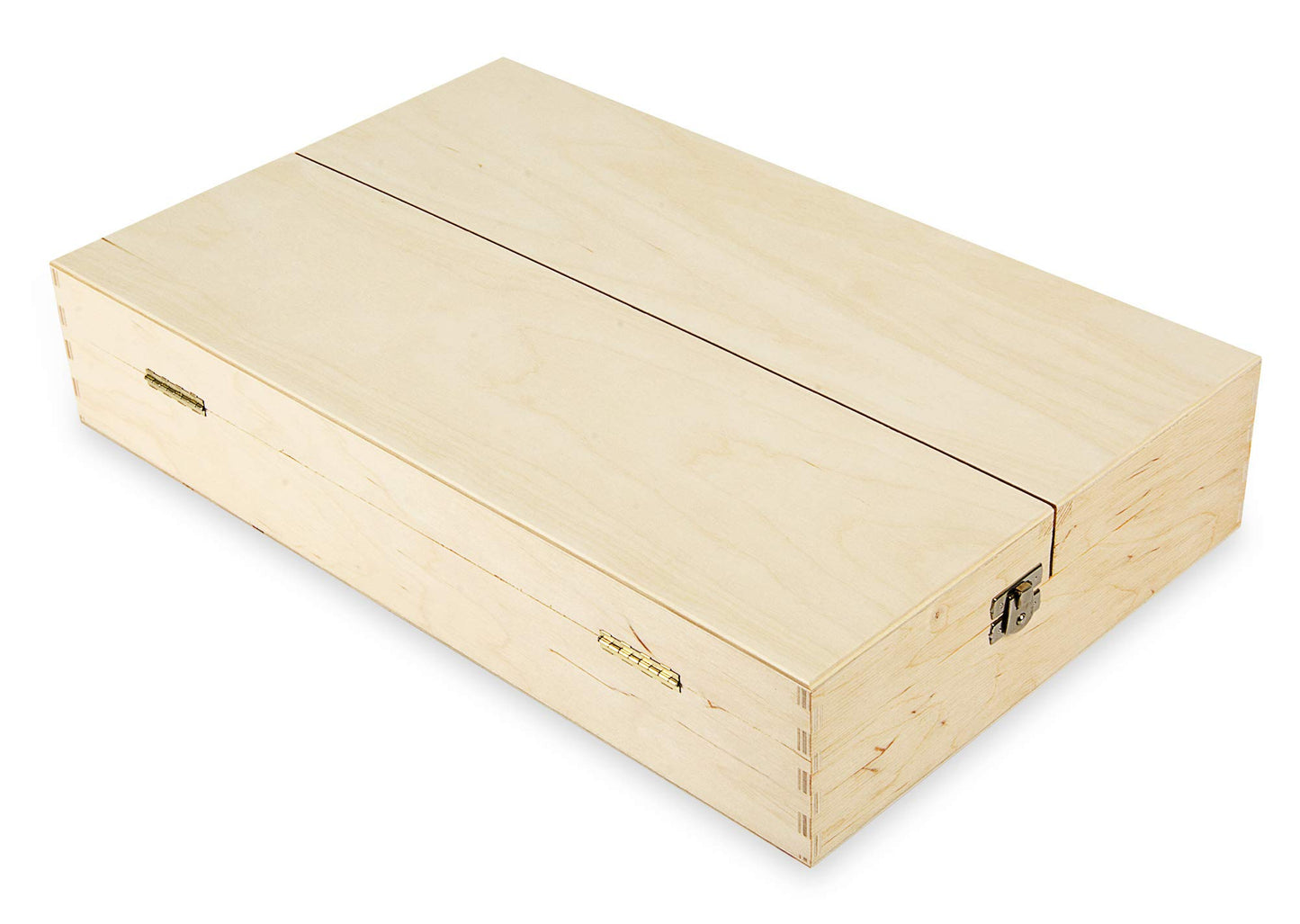 Leomark Deluxe Wooden Toolbox for Kids - 50 piece tool set, compact tool case, wooden cabinet with accessories, wooden box with metal accessories.
