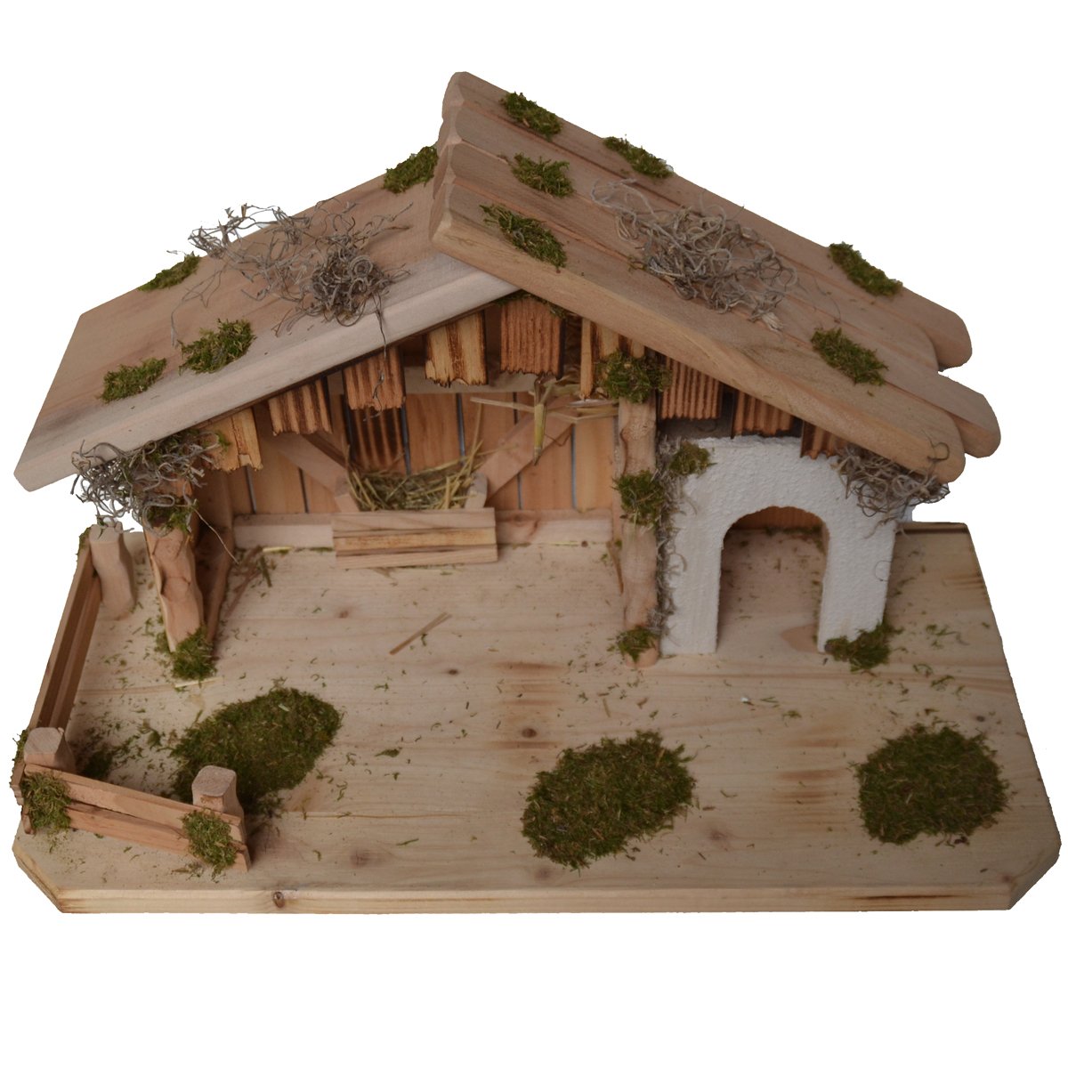 Alfred Kolbe Nativity Scene 1356/11 G Wooden Christmas crib for 10-12 cm figures 50 x 25 x 30 cm