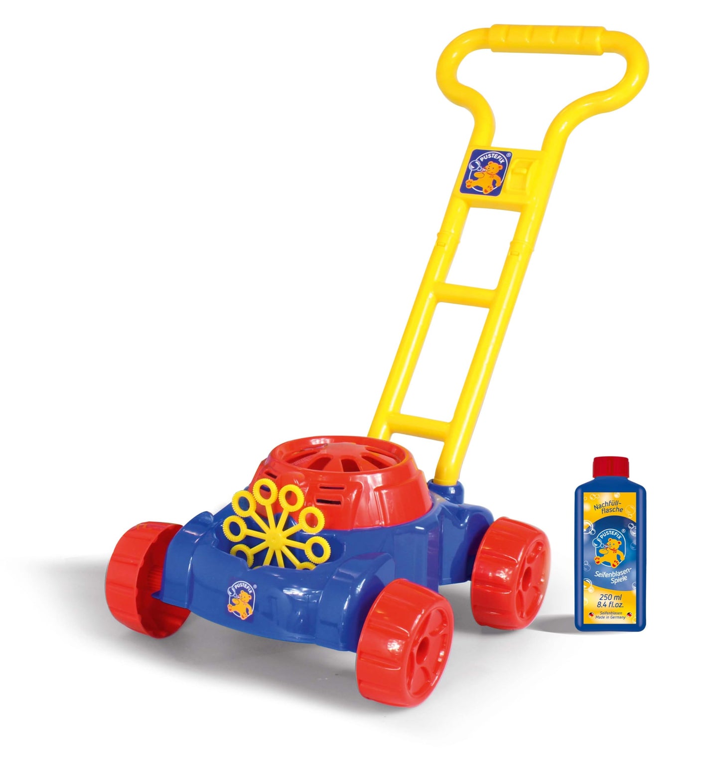 PUSTEFIX Bubble-Mower Lawn Mower I Bubble Kids Set I Bubble Fun at Kids' Parties & Birthdays