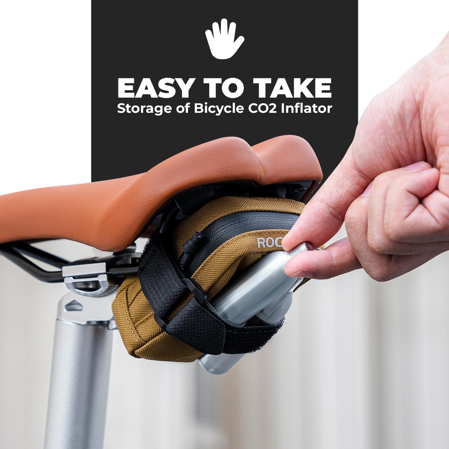 ROCKBROS bike saddle bag Mini Portable Bicycle Saddle Bag Compact Storage Bag Road Bike Mountain Bike Saddle Bag Bike Accessories