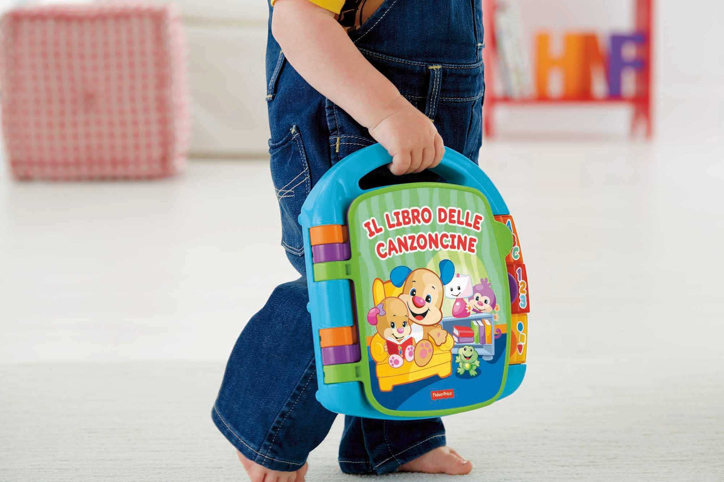 Fisher-Price Laugh & Learn Songbook Baby | Baby Music Book for 6 Months+ | Baby Music Toy | Electronic Kids' Book | Baby Toy with Music | Toy for Babies 6 Months+, Italian Version, CDH49