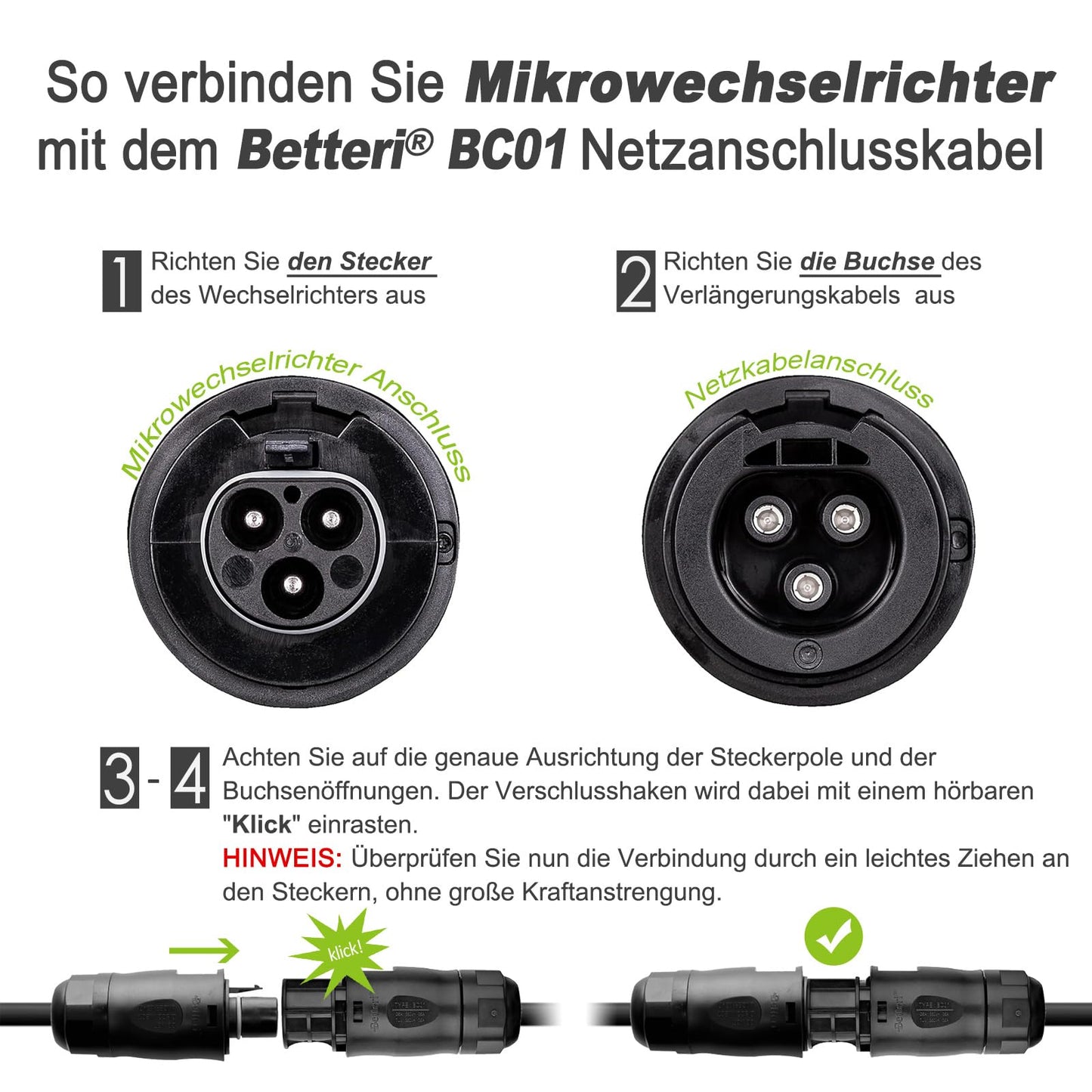 APsystems microinverters with WiFi & Bluetooth, PV VDE Certified, Plug & Play inverter ideal for balcony solar systems (EZ1-SPE 400W with connection cable)