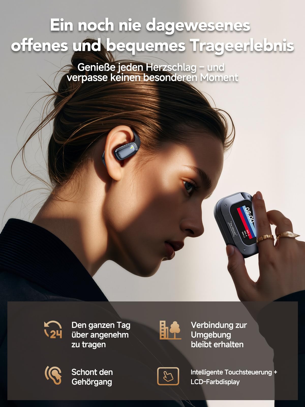 Relxhome AI translator headphones, 3-in-1 translation headphones 134 languages with app, 60H Bluetooth 5.4 Translator Earbuds, 5 translation modes real-time translator earbuds for learning, travel, business.