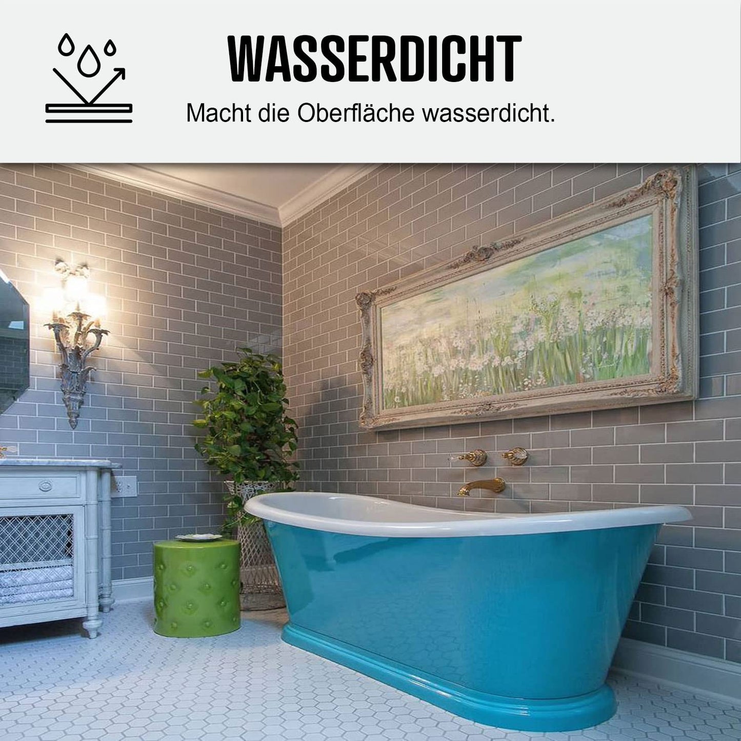 Renovation resin for bathtubs, sinks, enamel, bathrooms - ARCAPOXY BATHTUB RAL 7038 - Agatha Grey - 1 kg (up to 3 m² in 2 coats)