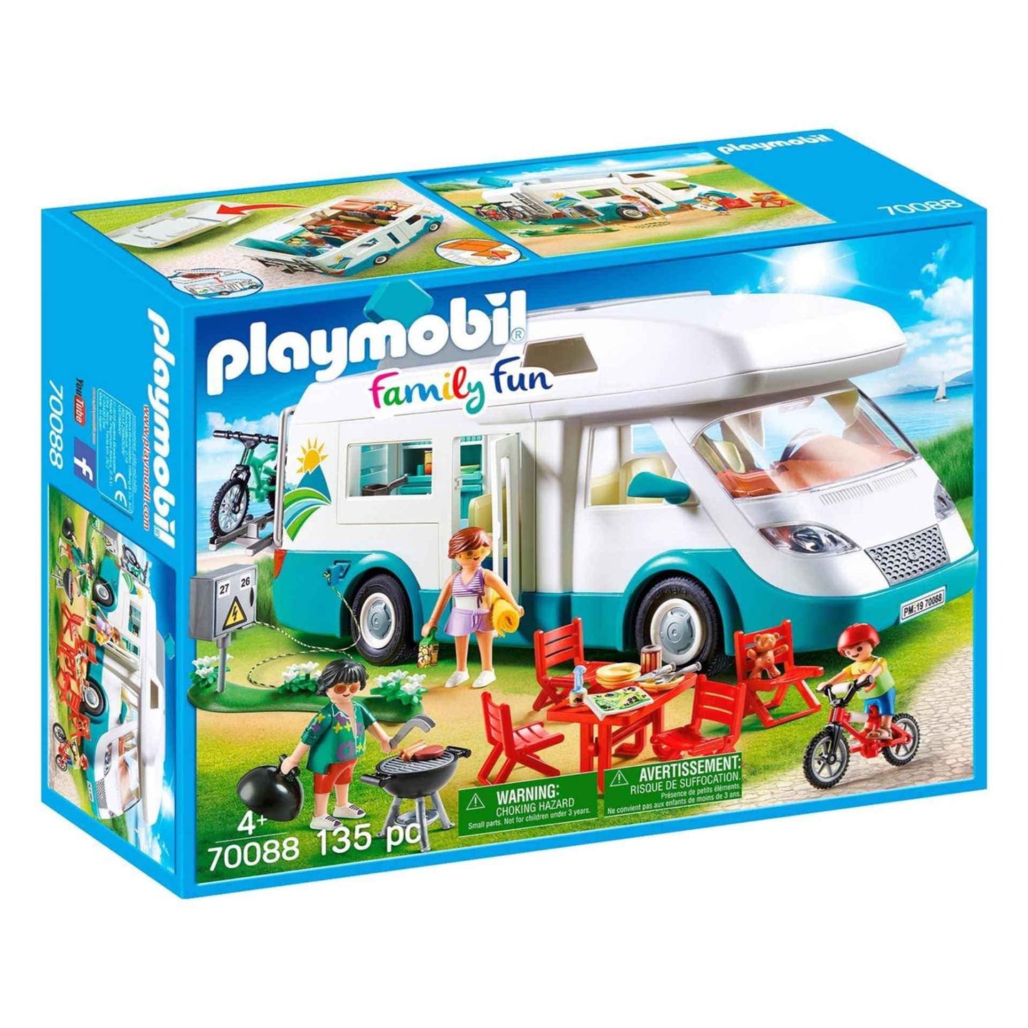 PLAYMOBIL | Family Fun | Family RV | with removable roof | Toy for kids 4+ years | 70088