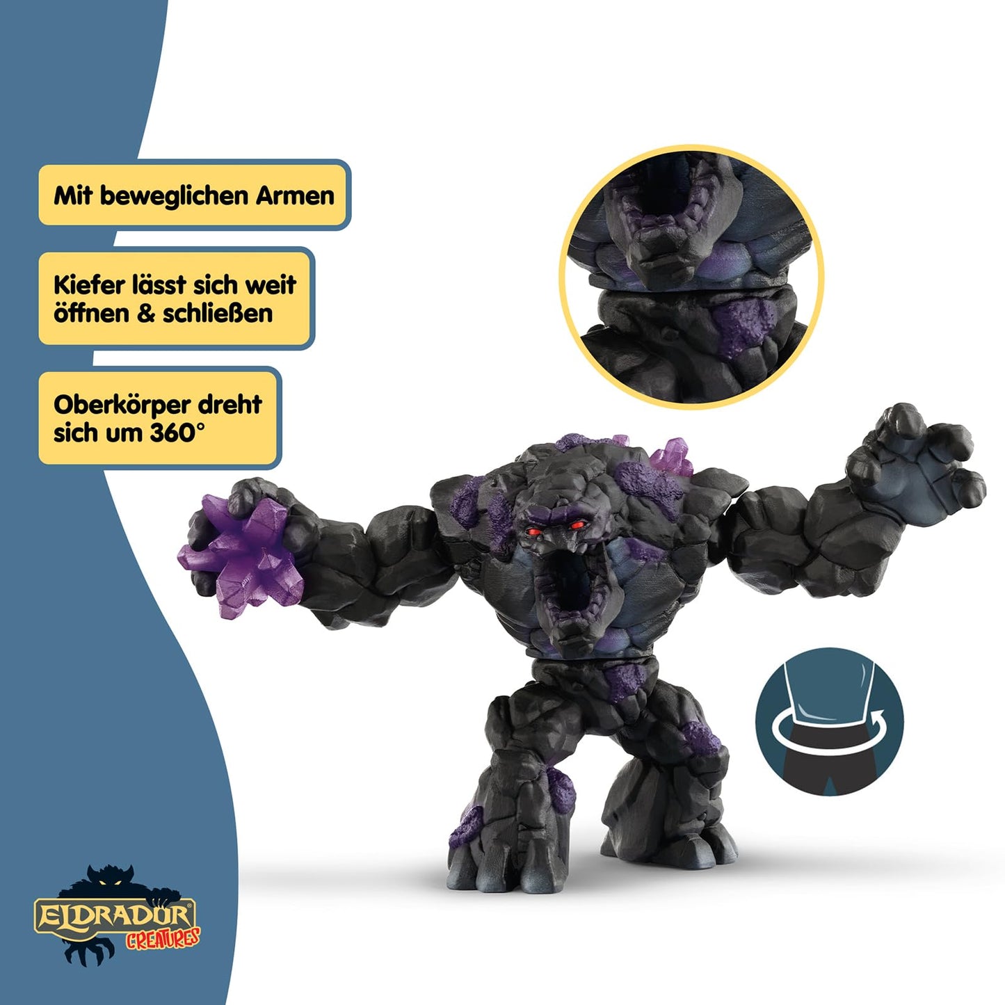 SCHLEICH ELDRADOR Creatures | Shadowstone Monster 70158 | ELDRADOR Monster figure with movable jaw and arms | great gift for boys and girls | ages 7+ | 23 x 8 x 12 cm