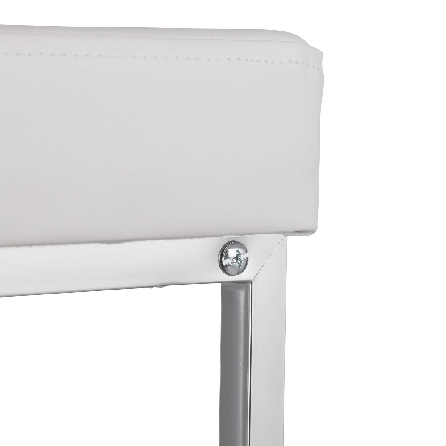 Relaxdays, white padded stool, small seat stool, square, padded stool with storage, bathroom stool, dimensions 47x33x33cm.