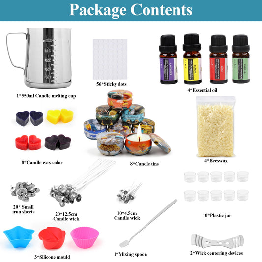TEPENAR Unique Candle Making Set - Ideal candle making kit and scented candle gift set for Christmas, birthday, Mother's Day, women, and children.
