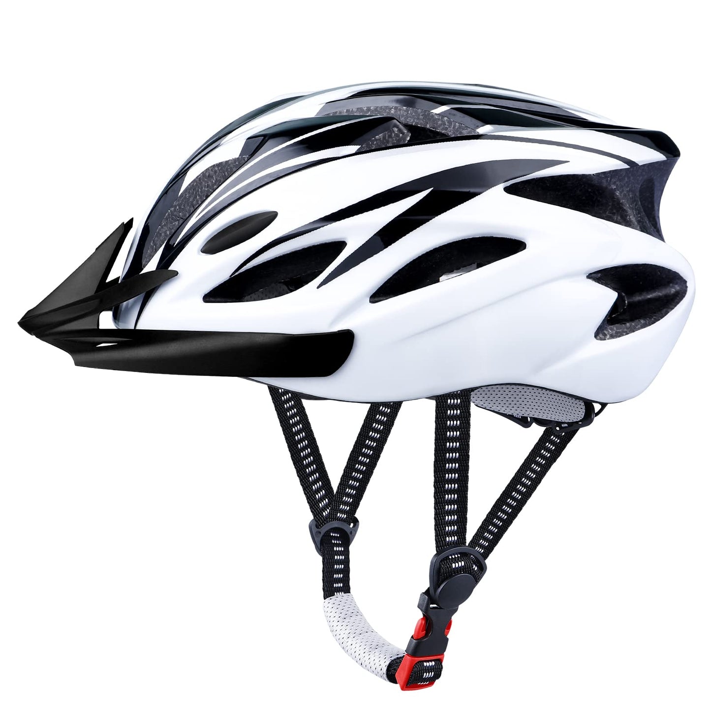 GOXIFACA Unisex Bike Helmet for Adults, Men and Women, with Detachable Visor and Padding, Adjustable Helmet for Mountain Biking and City Commuting (fits head size 58-62cm)