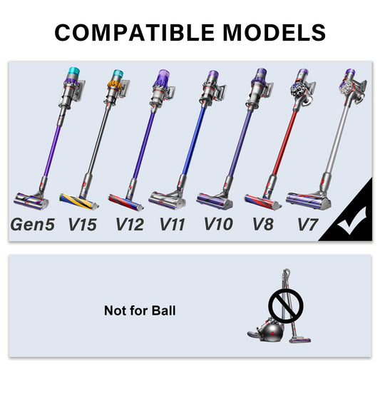 AINUO accessory kit mounting set with flexible hose for Dyson Gen5 V15 V12 V7 V8 V10 V11 SV10 SV11 cordless vacuum cleaner (6 in 1)