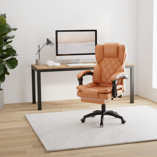TRISENS Desk Chair Office Chair TV Office Chair Executive Chair Relax & Home Office, Color: Brown