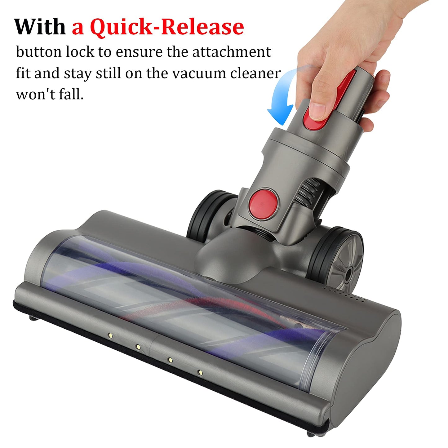 Replacement Direct Drive Clean Head Turbine Brush Floor Accessories for Dyson V7, V8, V10, V11, V15 vacuums for low-pile carpets and hard floors.