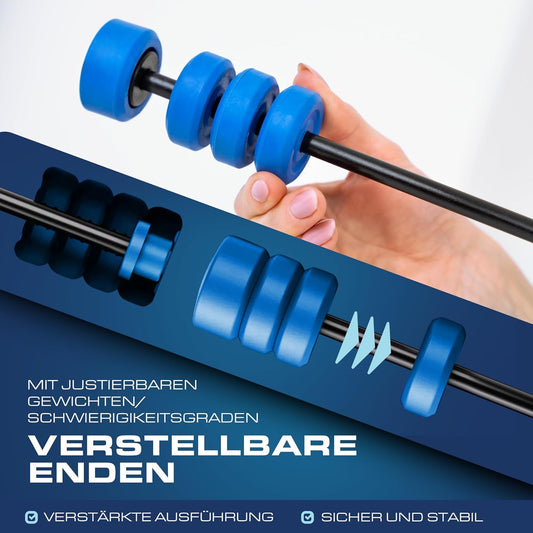 ELANI Swinging Stick - Adjustable resistance & ergonomic grip - highly durable gymnastics stick, also suitable as physiotherapy accessory, Swinging Sticks, Swinging Stick Fitness Winner, Flex Stick.