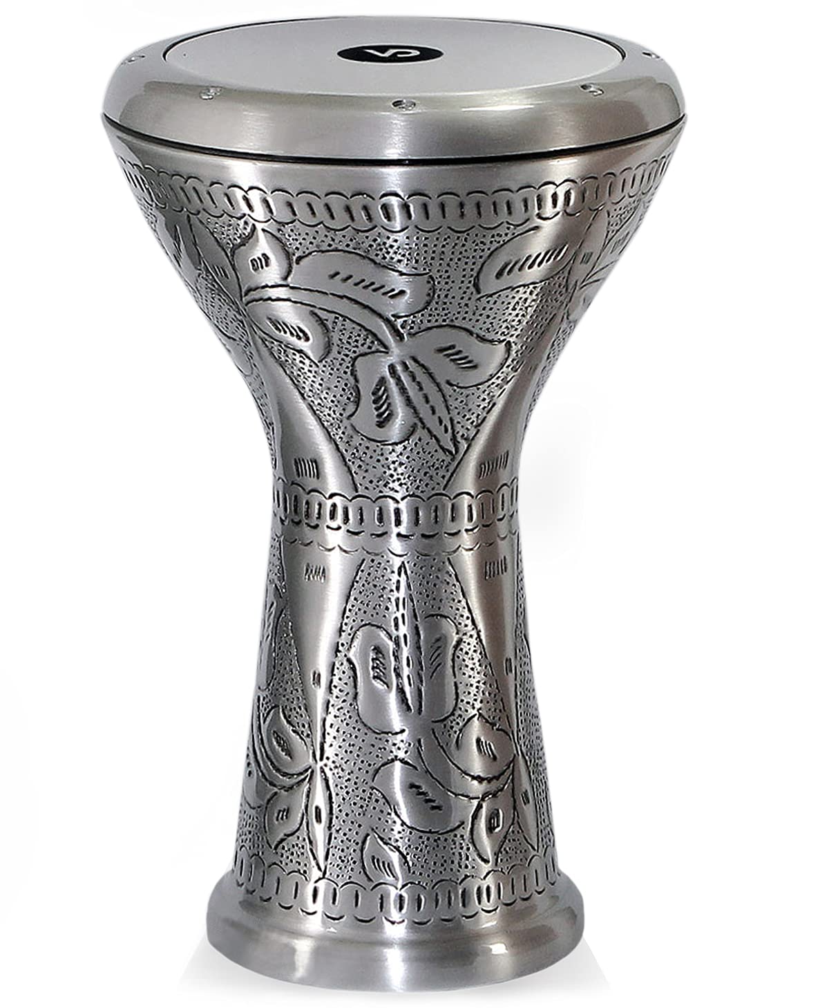 Oriental professional belly dance darbuka drum percussion, hand-hammered from cast aluminum.