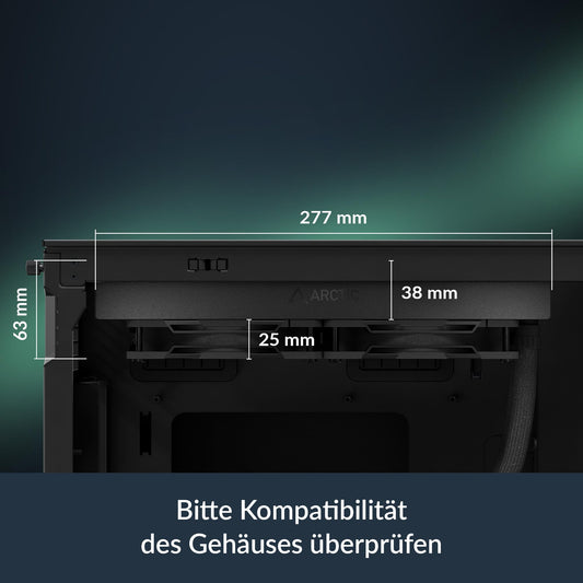 ARCTIC Liquid Freezer III Pro 240 A-RGB - AIO CPU cooler, 2 x 120 mm water cooling, 38 mm radiator, PWM pump, VRM fan, AMD AM5/AM4, Intel LGA1851/1700 contact frame - black