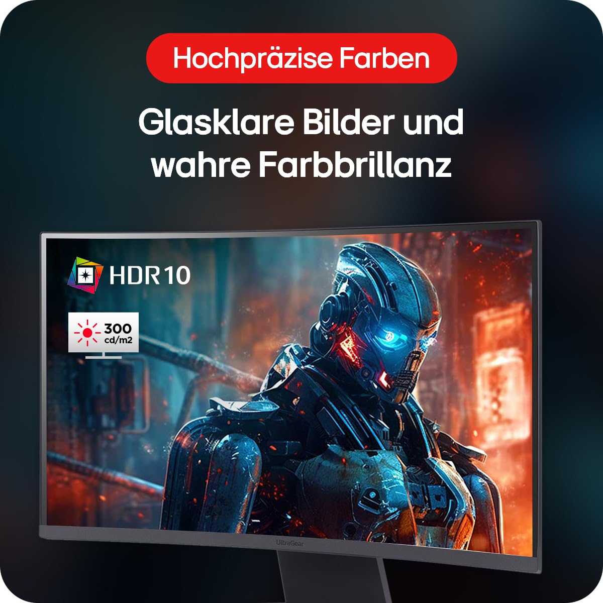 LG Electronics 27GS60QX-B.AEUQ UltraGear™ Curved QHD Gaming VA Monitor 27" (68.4cm), 2560 x 1440, 16:9, 1ms GtG, 180Hz, HDR10, 300 cd/m² brightness (typ.), AMD FreeSync, Dynamic Action Sync - Black