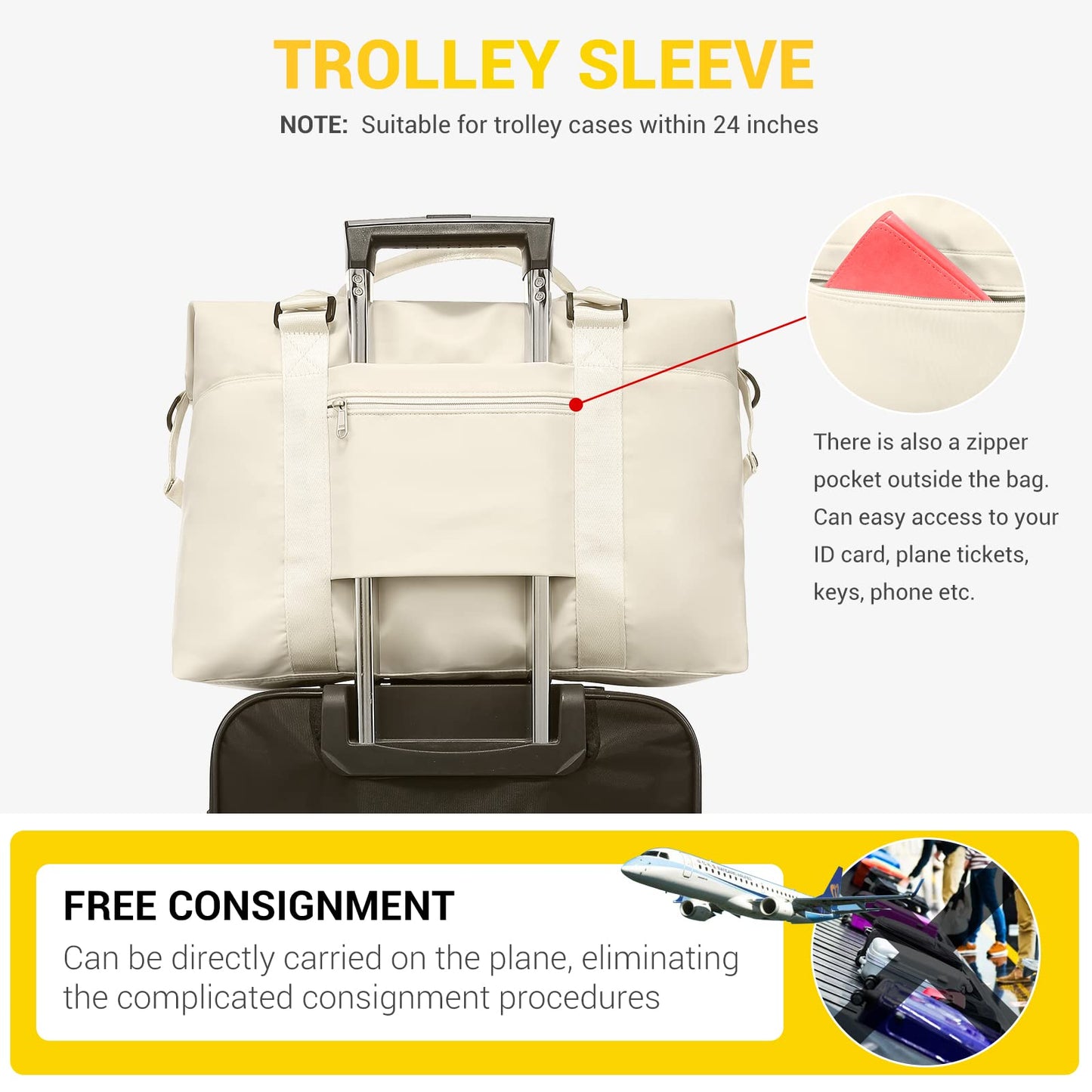 LOVEVOOK Travel Bag for Women, Sports Duffel Bag, Carry-On Bag, Weekender Bag, Swim Bag, Waterproof, Fitness Bag, Women's Hospital Bag for Travel, Gym, Plane