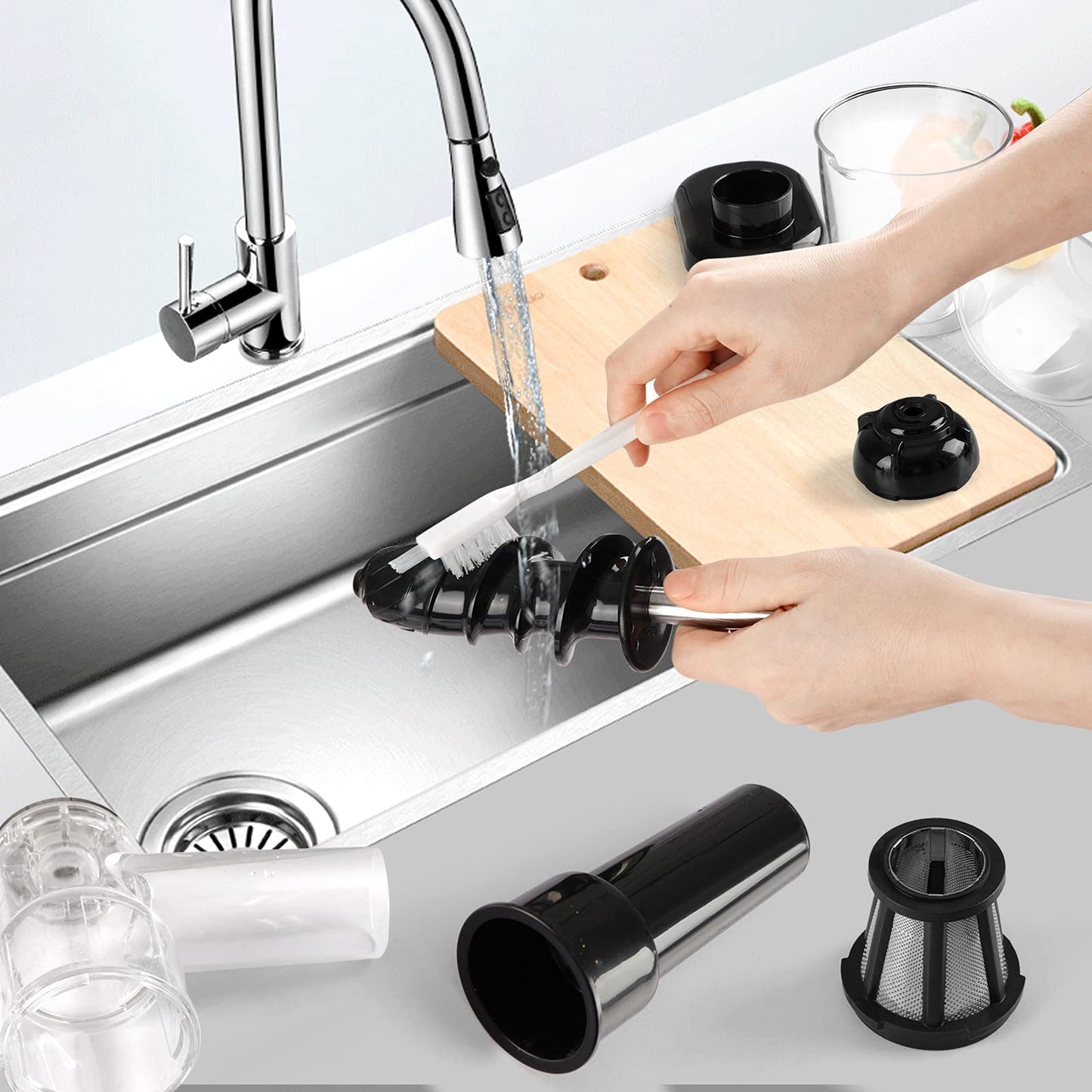 Gdrtwwh Juicer Attachment for KitchenAid Stand Mixer, Slow Juicer Citrus Juicer Accessory, Masticating Juicer Attachment for Vegetables and Fruits