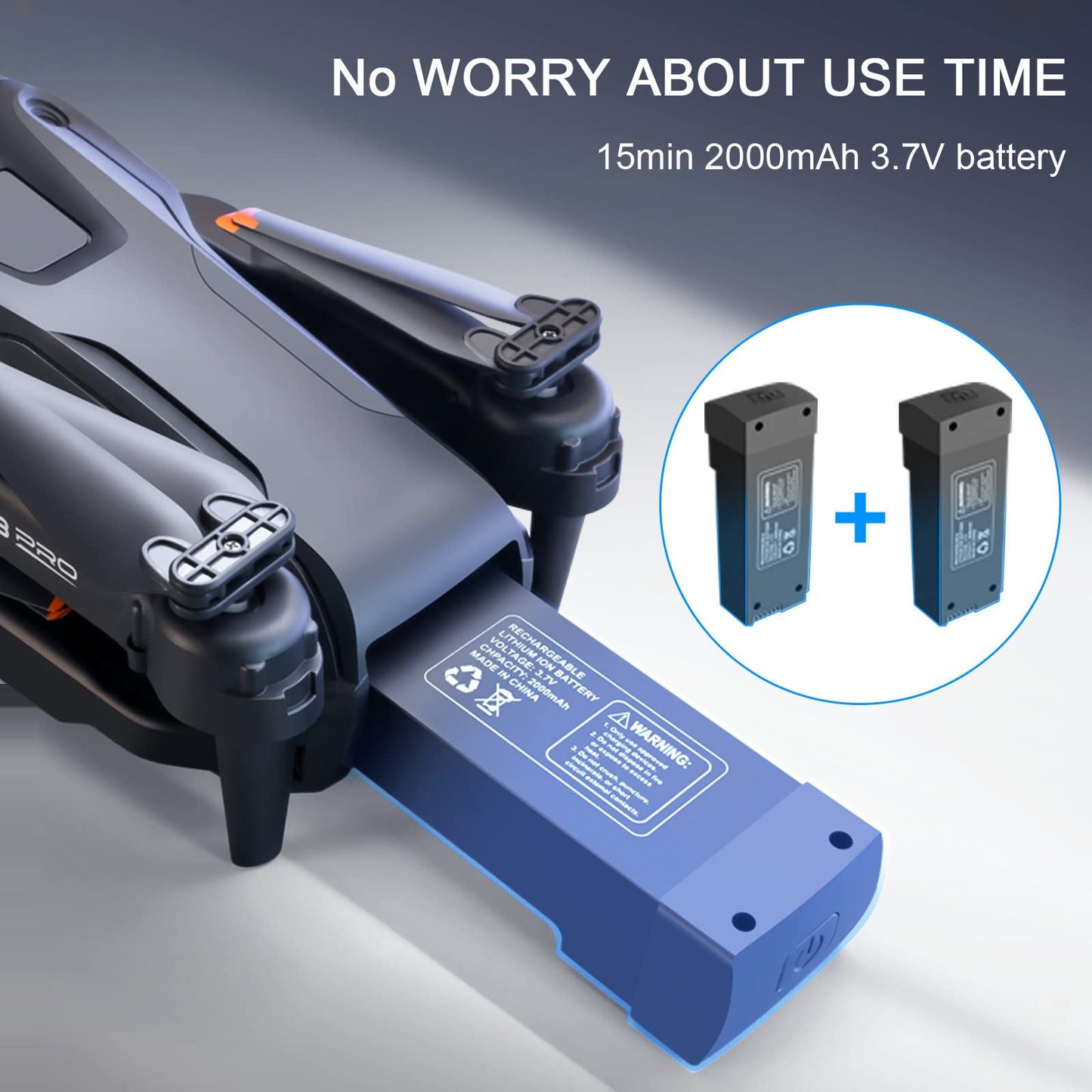 I3 PRO Drone with Camera HD 1080P, FPV WiFi Live Transmission Drone for Kids Beginners, Altitude Hold, One Key Landing, Optical Flow Hover, Headless Mode, 3D Flips, Obstacle Avoidance, 2 Batteries