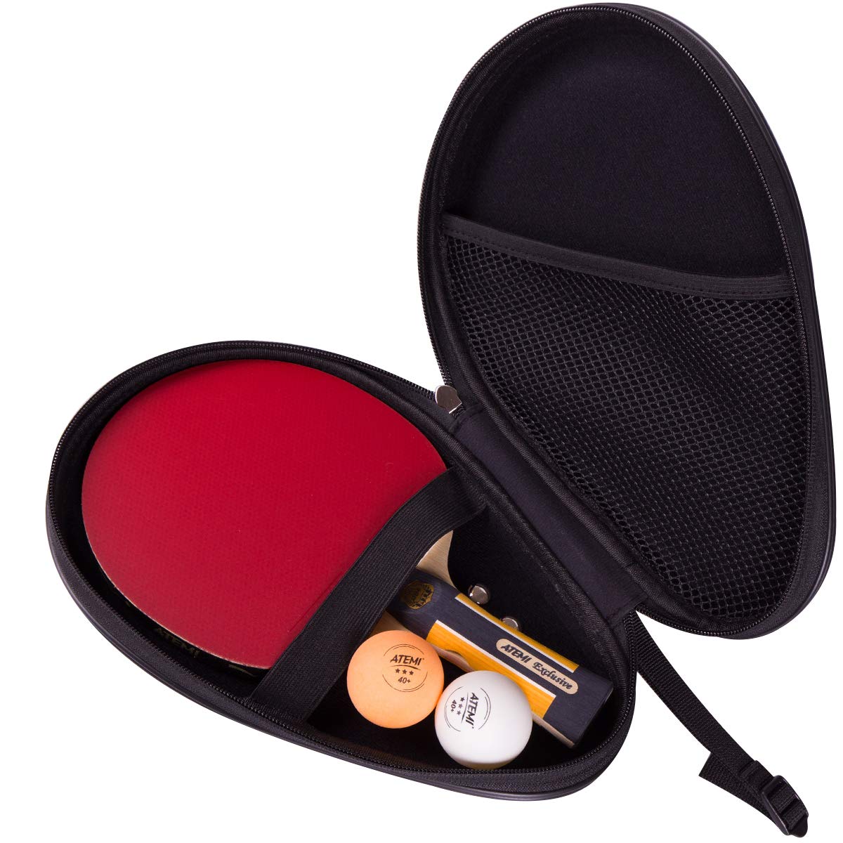 Atemi Exclusive Set | Table Tennis Set | Includes 1 professional racket, 2 balls 40+ and 1 cover | New 2020 rubber | Stylish, lightweight, and practical | Suitable for all skill levels