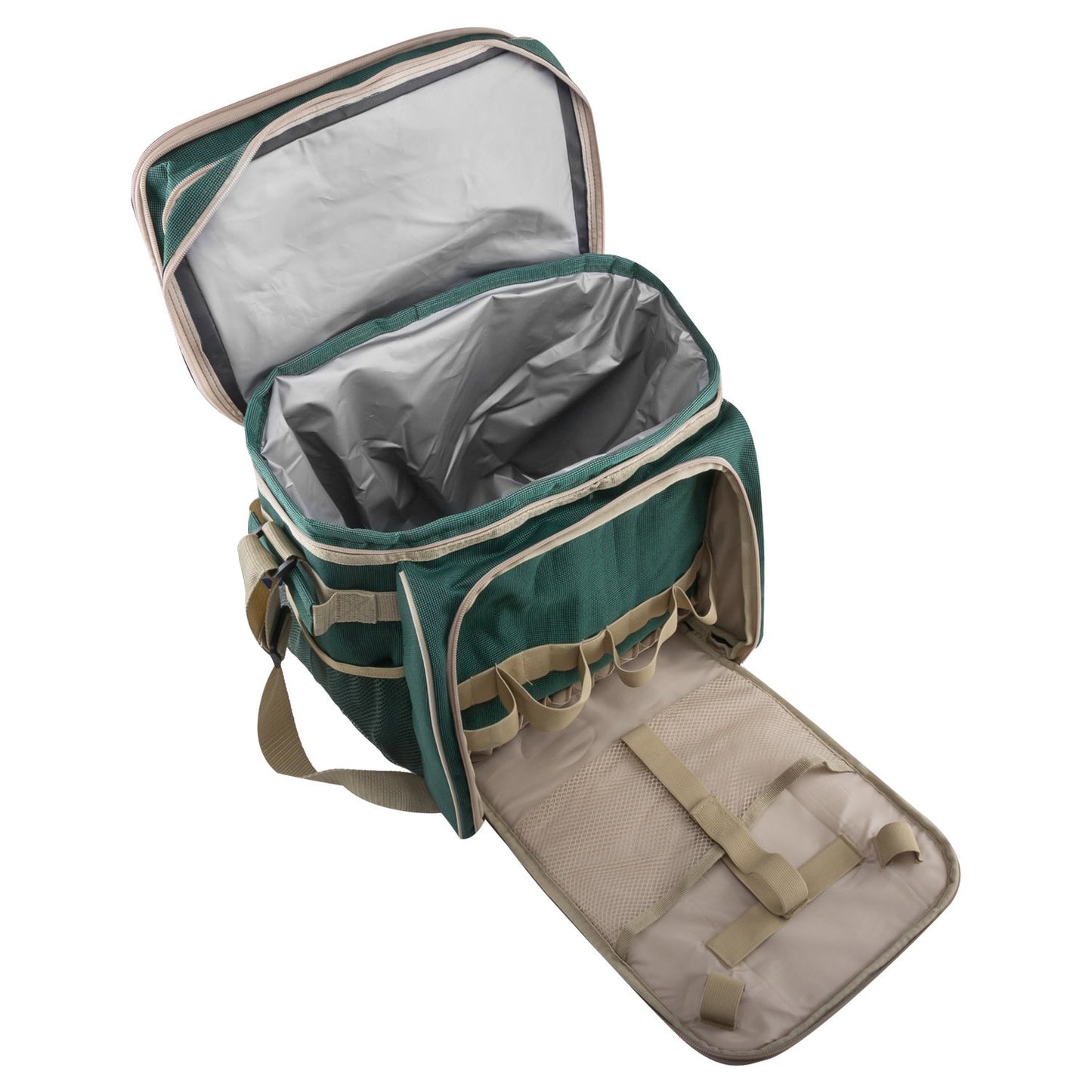 anndora picnic bag green beige cooler bag incl. accessories for 4 people 29 pieces