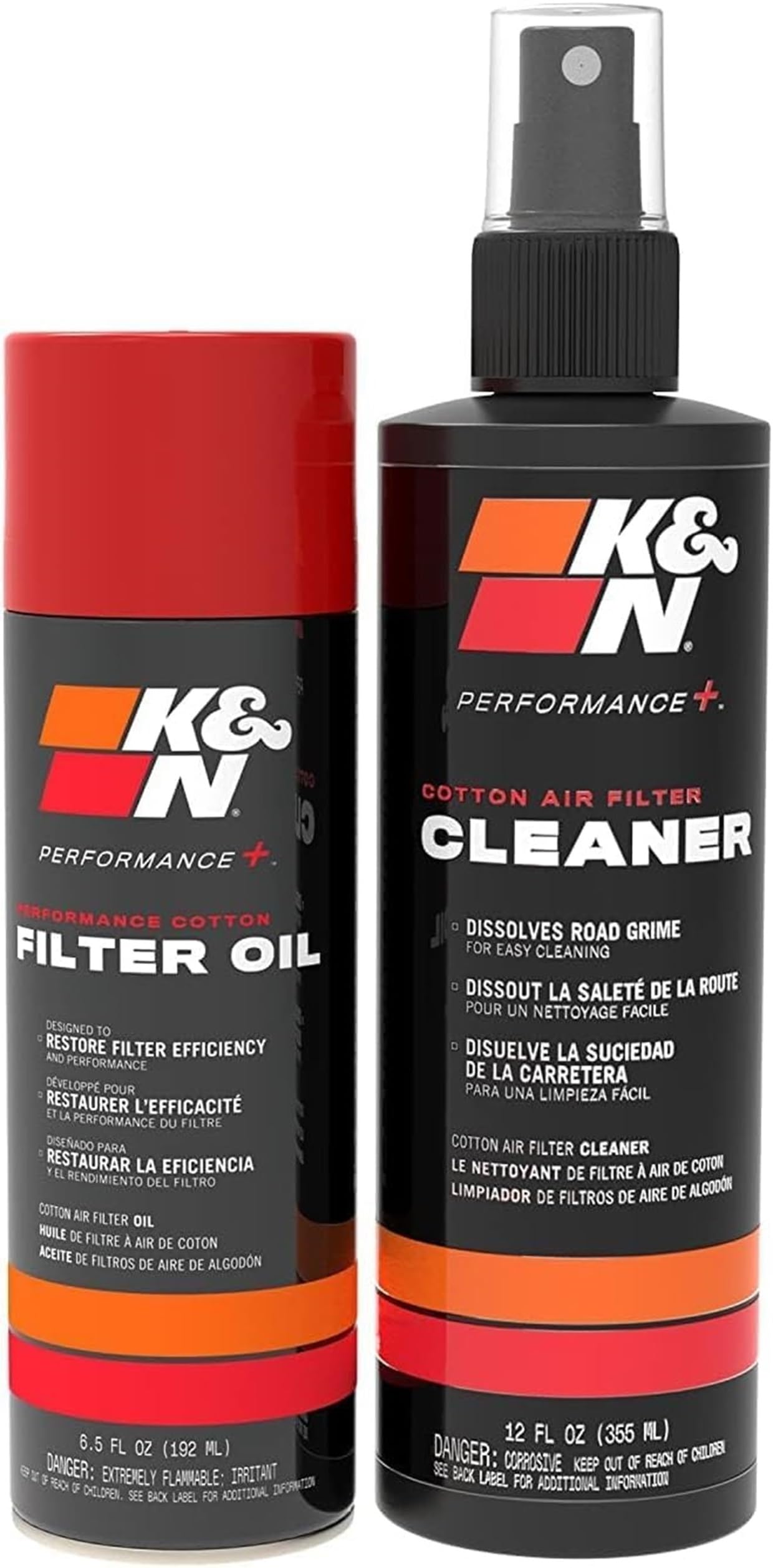 K&N Filter Cleaning Kit I Oil & Cleaner I For optimal cleaning of all air filters, 99-5003 EU