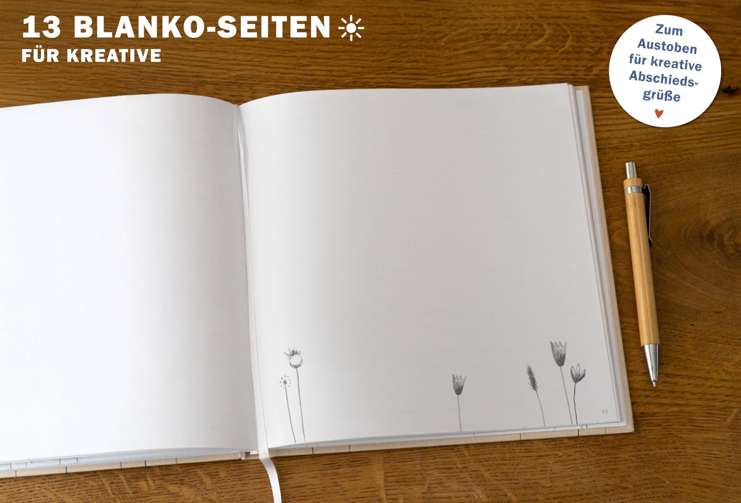 Farewell book for colleagues, teachers, friends - It was nice with you! - Entry book for free design as a farewell gift, 92 pages, Hardcover in Cream Beige, 120g FSC paper, climate neutral