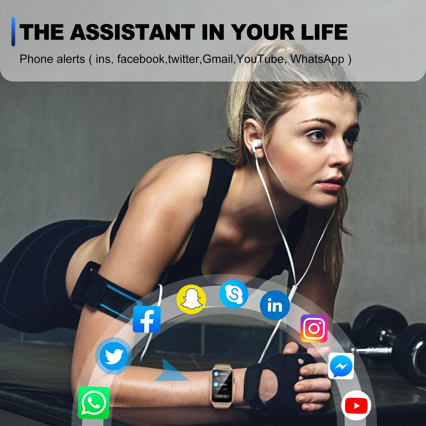 Ruopoem smartwatch for women with phone function 1.57 inch ladies fitness watch with 130 sports modes AI Voice IP68 waterproof pedometer SpO2 heart rate monitor sleep tracker wristwatch Bluetooth for Android iOS