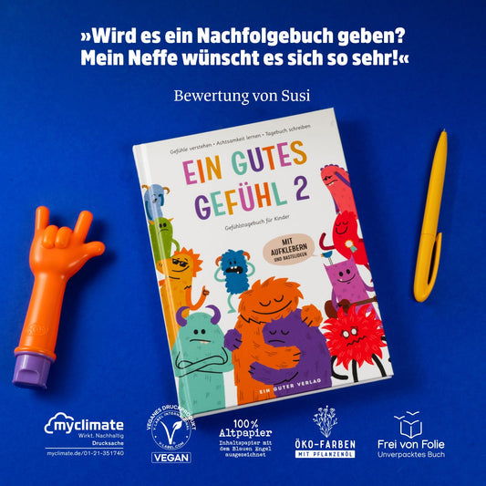 A Good Feeling 2 - Emotion Diary for Children aged 7 to 12 (Part 2) - Understanding Emotions, Learning Gratitude, and Practicing Self-Love - 10 new feelings and puzzles - With stickers and poster