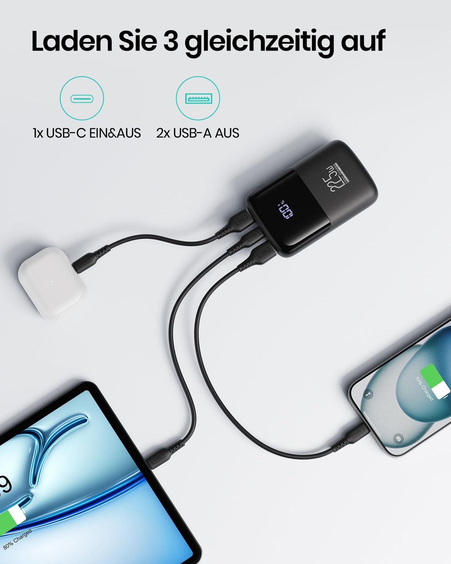 INIU Power Bank, 22.5W Fast Charging 10000mAh Portable Charger Small But Powerful, PD3.0 QC4.0 USB C Input & Output External Battery Pack for iPhone 17 16 15 14 13 12 Pro Max Mini Plus Samsung S23 AirPods iPad, etc.